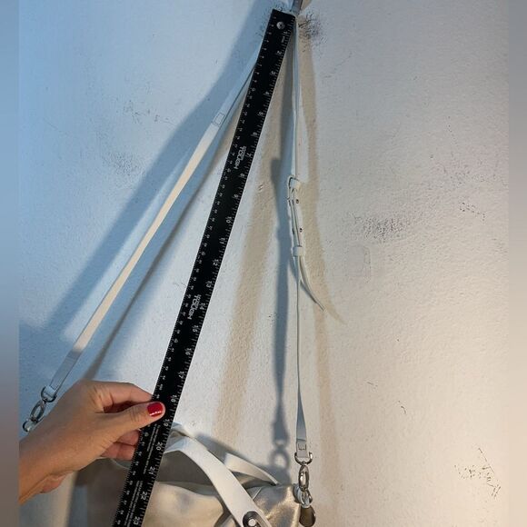 SKAGEN HANDBAG PURSE TAN WHITE SILVER SHOULDER LEATHER CAPSULE CASUAL EVERYDAY - Picture 5 of 12